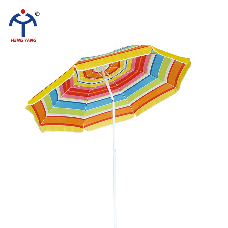1.8m colorful stripe big umbrella for beach