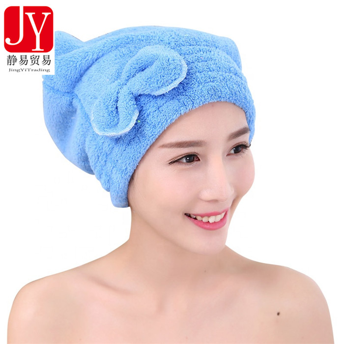 Adult Bath Cap For Women CORAL FLEECE Towel Shower