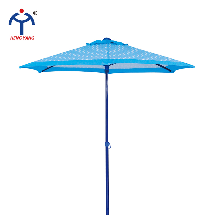 Hengyang ODM OEM blue color garden umbrella with PE bag