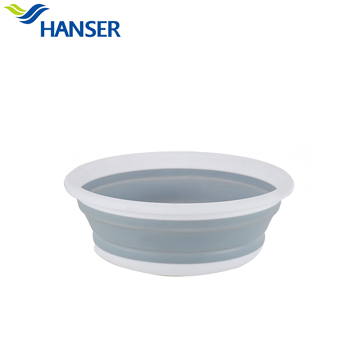 New style easy folding plastic grey washbasin for outdoor or home 